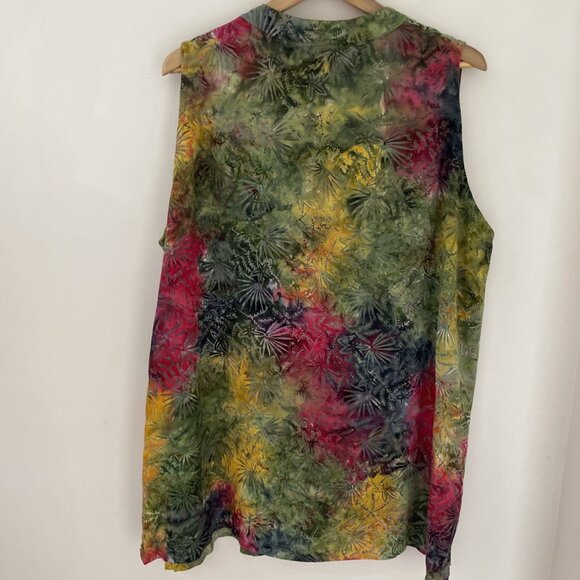 Bermuda Trapper Hawaiian Shirt Womens's Size 3X Colorful Button Up Tiki Resort - Picture 4 of 9